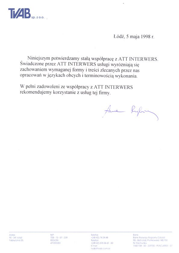 TVAB rekomenduje ATT